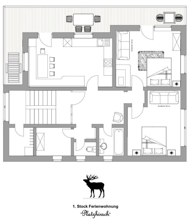Ferienwohnung Platzhirsch Panorama View Balkon, Gartensauna, Garten, Grillplatz Stumm Bagian luar foto
