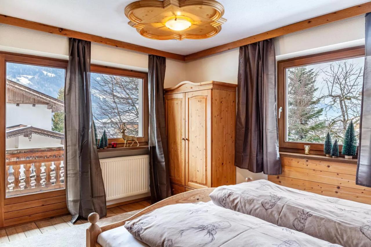 Ferienwohnung Platzhirsch Panorama View Balkon, Gartensauna, Garten, Grillplatz Stumm Bagian luar foto